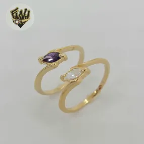 (1-3044-1) Gold Laminate - Oval Zircon Ring - BGF