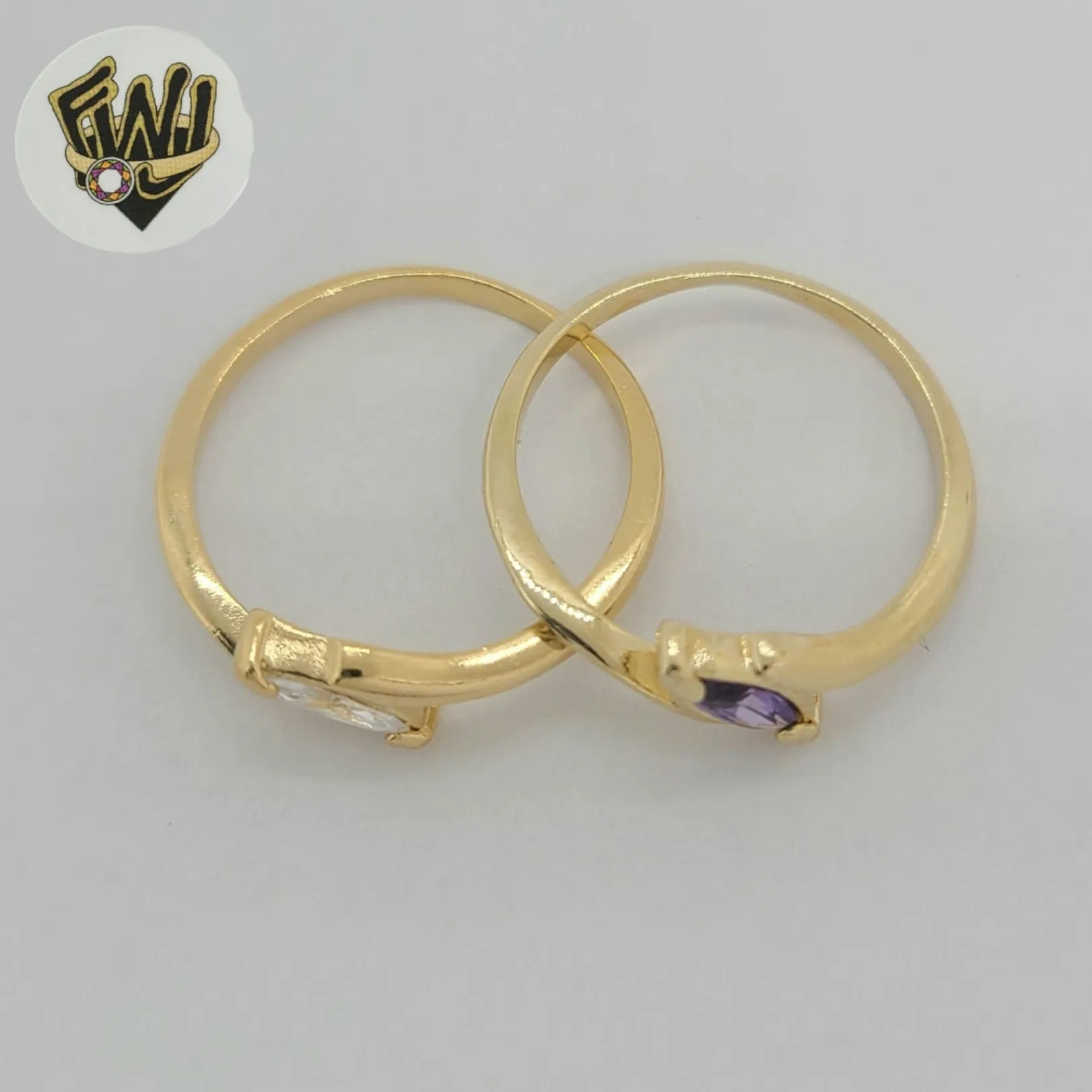 (1-3044-1) Gold Laminate - Oval Zircon Ring - BGF