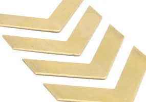 12 Raw Brass Chevron Blanks (40x10x0.80mm) A0859--N0612