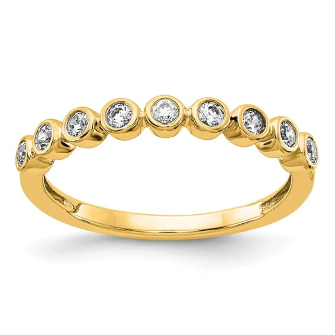 14K Gold Lab Diamond Half Eternity Ring