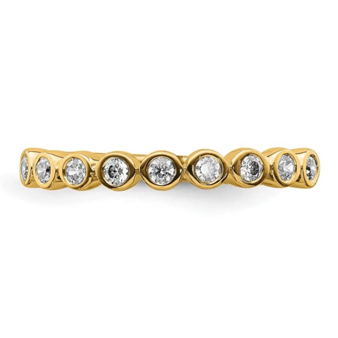 14K Gold Lab Diamond Half Eternity Ring