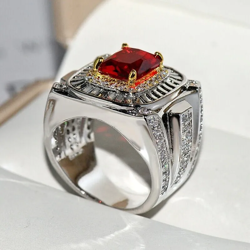 1.5 Carat Ruby Diamond Ring