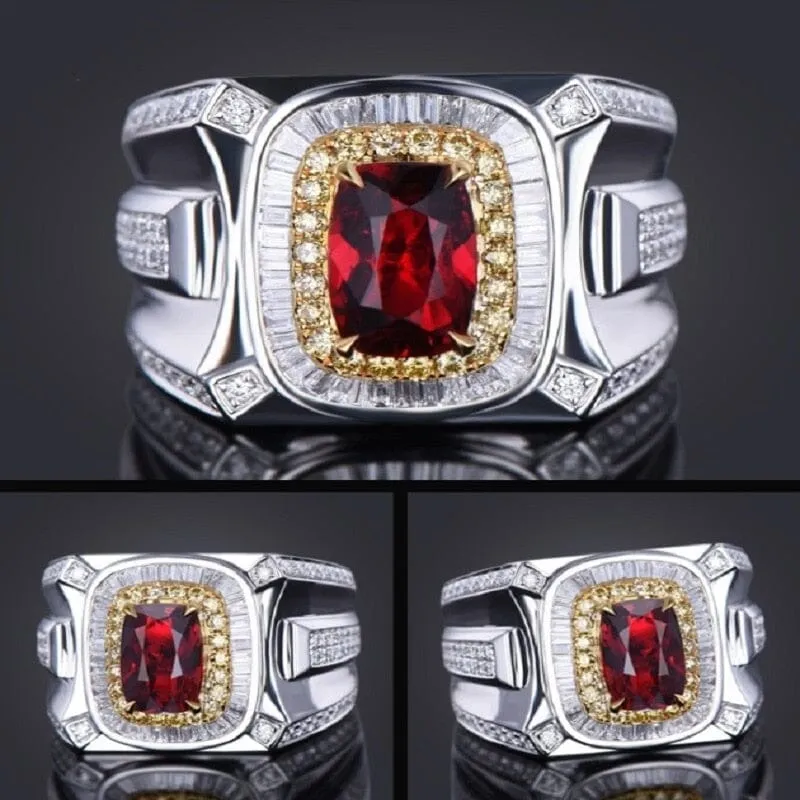 1.5 Carat Ruby Diamond Ring