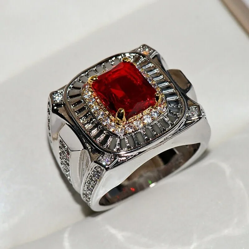 1.5 Carat Ruby Diamond Ring