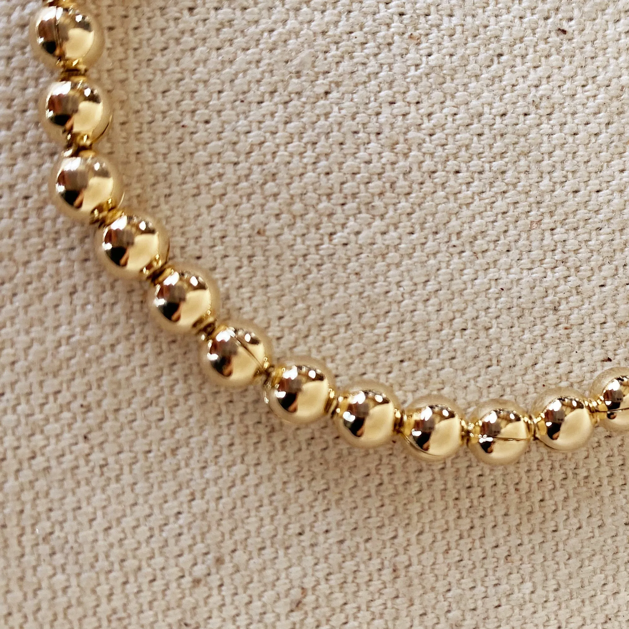 18k Gold Filled 4.5 mm Beaded Bracelet