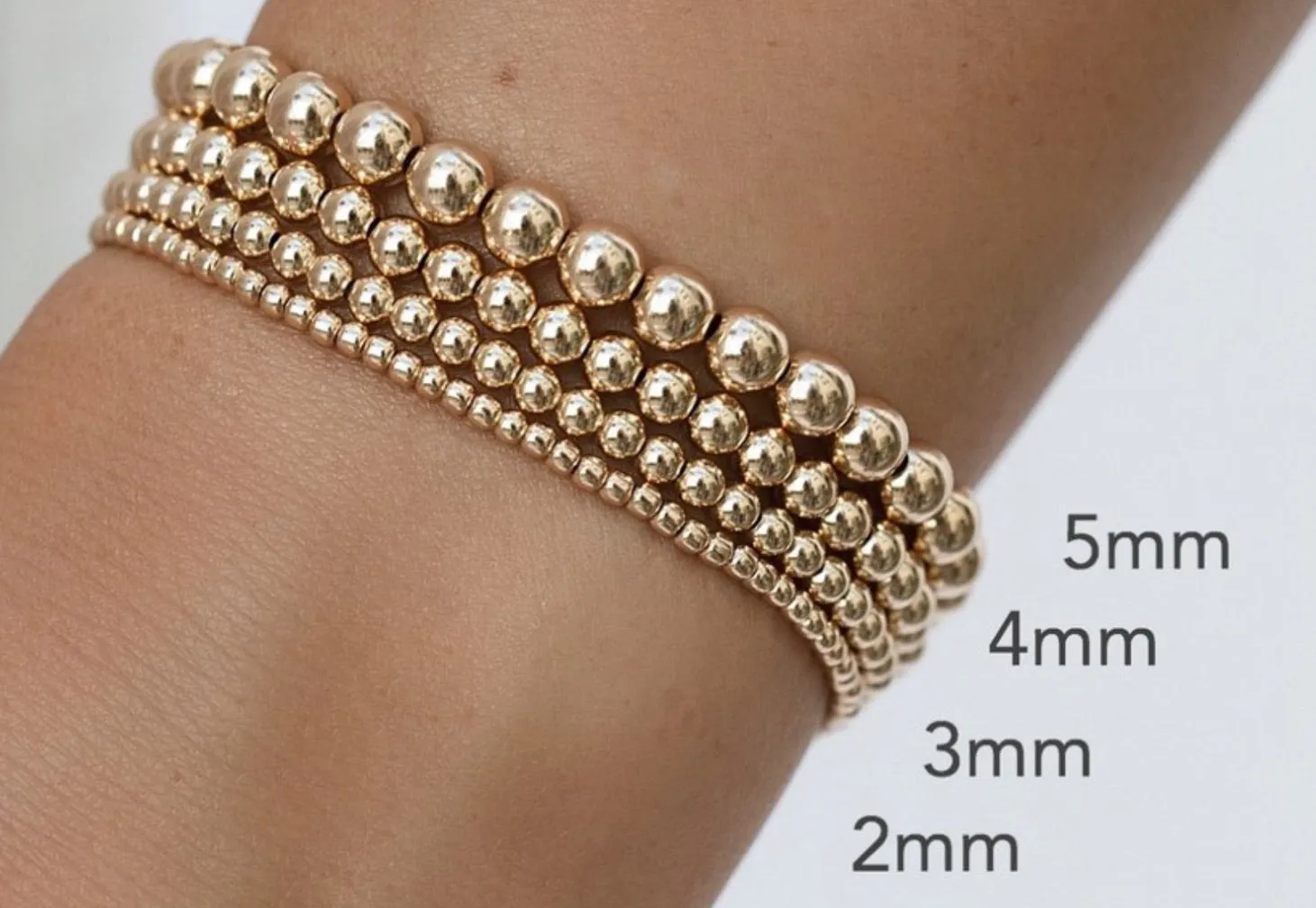 4mm Beaded Stretch Bracelets