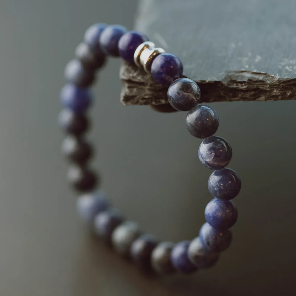 8mm Round Gemstone Bracelet Blue