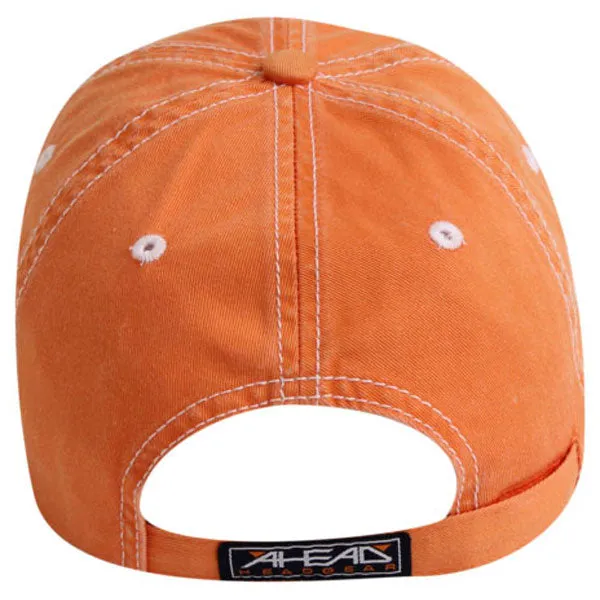 AHEAD Orange/White Pigment Dyed Contrast Mesh Cap