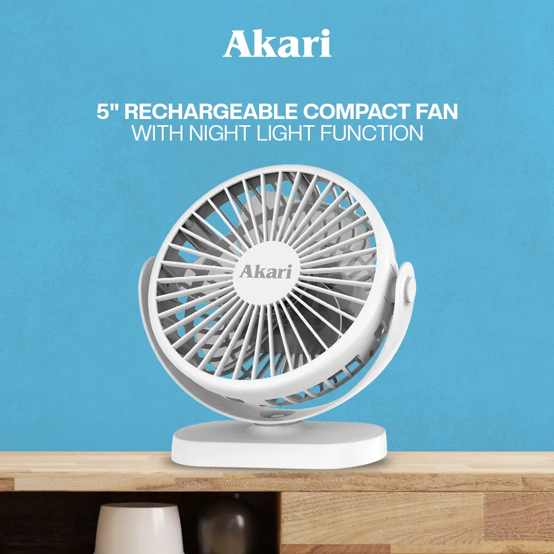 Akari 5 Rechargeable Compact Fan (AJF-5035)