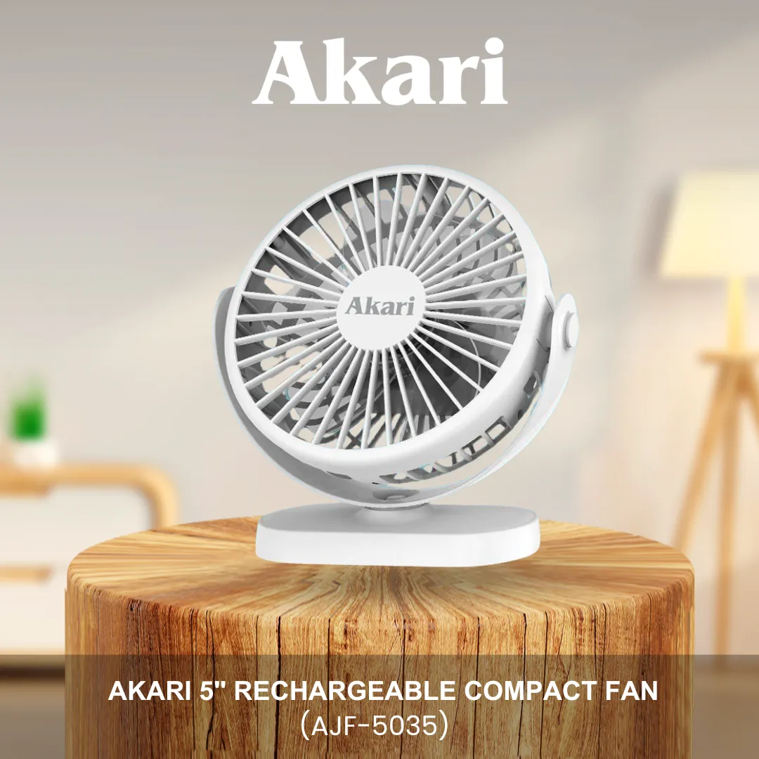 Akari 5 Rechargeable Compact Fan (AJF-5035)