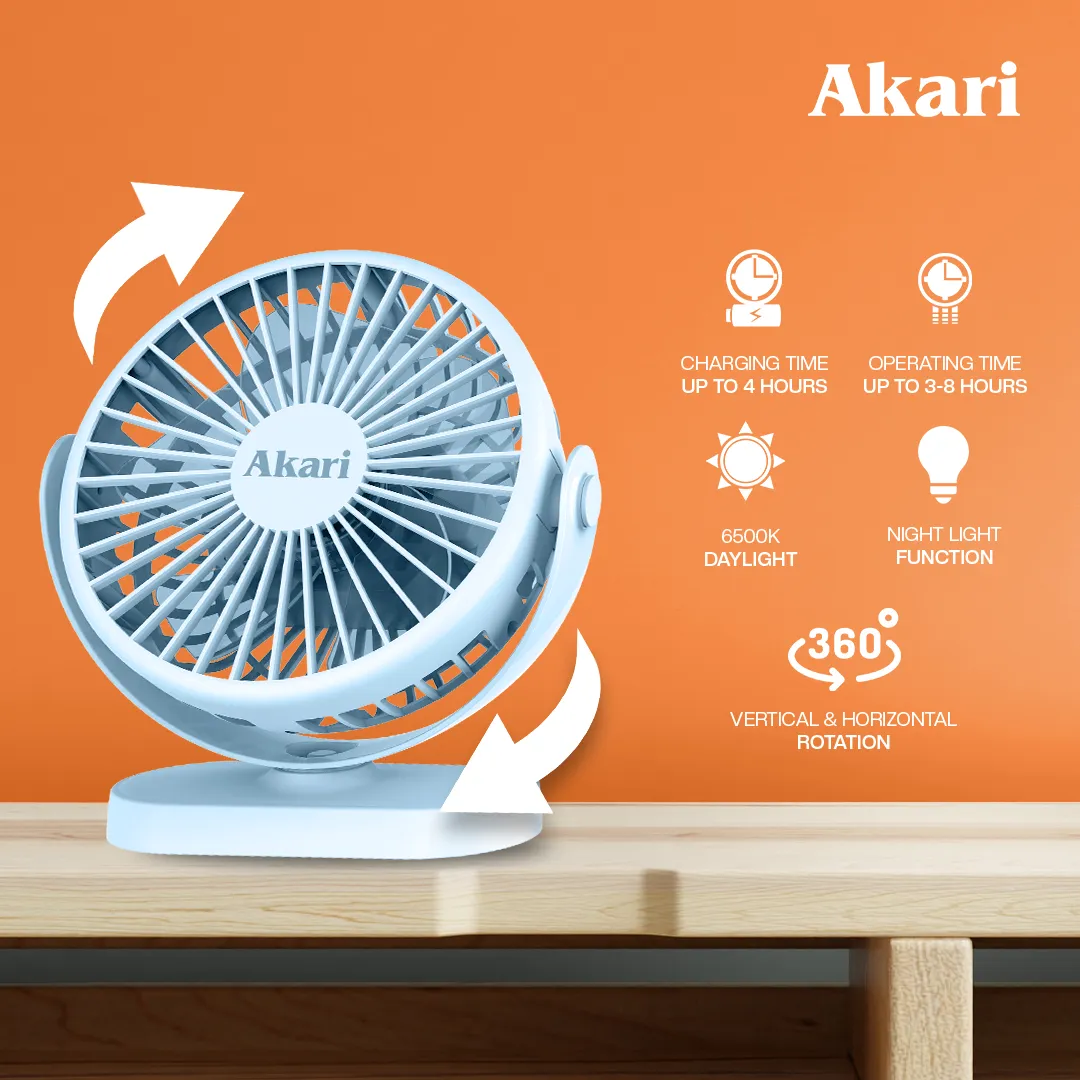 Akari 5 Rechargeable Compact Fan (AJF-5035)