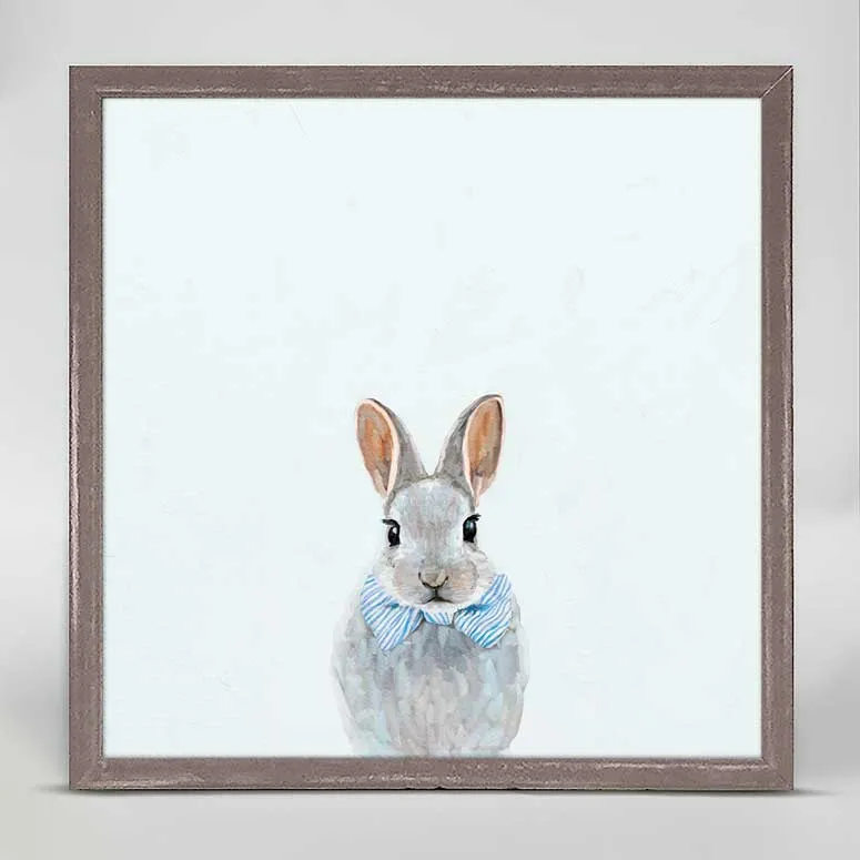 Baby Bunny With Bow Tie Mini Framed Canvas