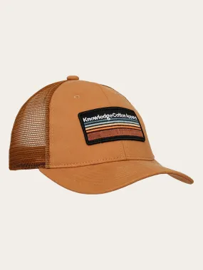 Badge twill trucker cap - Brown Sugar