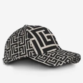 Balmain Monogrammed Jacquard Cap