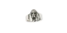 Basset Hound Ring Jewelry Sterling Silver Handmade Dog Ring BAS3-R