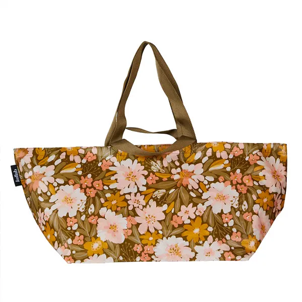 Beach Bag - Khaki Floral