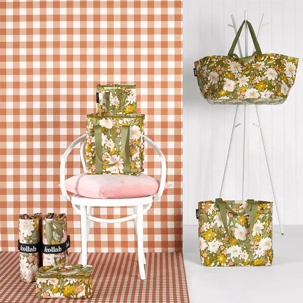 Beach Bag - Khaki Floral