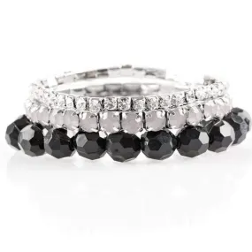 Beautiful Bravado Black Stretchy Bracelets