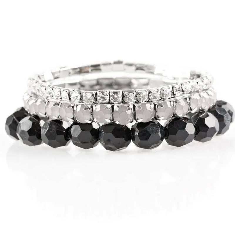 Beautiful Bravado Black Stretchy Bracelets