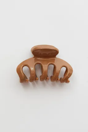 Beige Solid Hair Claw Clip