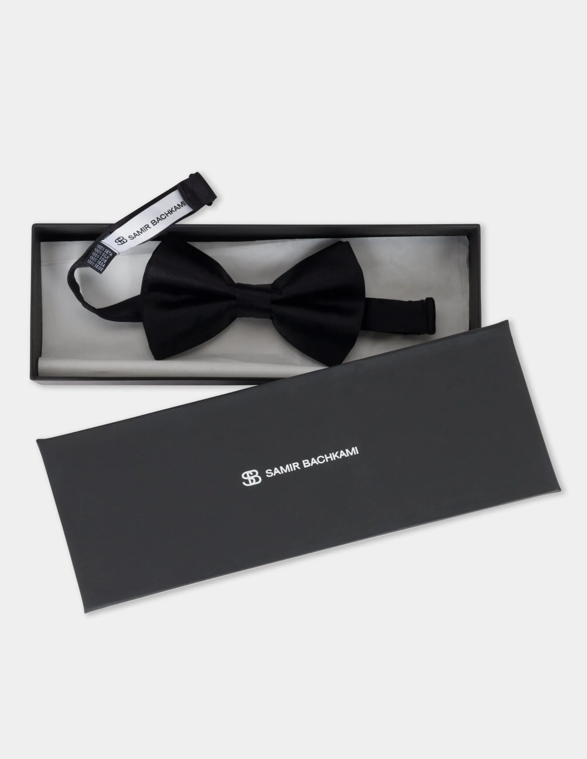 Black Hand Made Silk Bow Tie