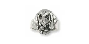 Bloodhound Ring Jewelry Sterling Silver Handmade Dog Ring BHD2-R