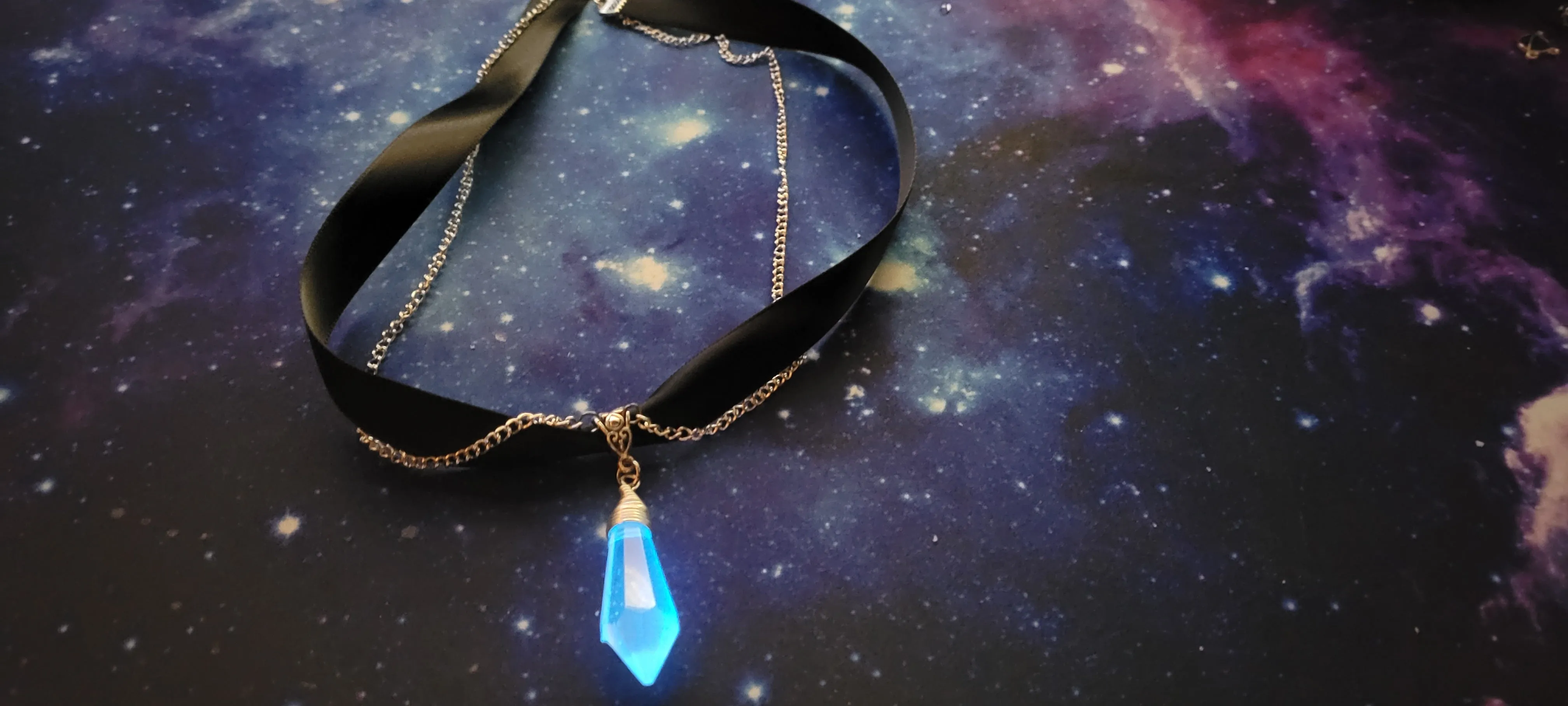 Blue and Black Choker