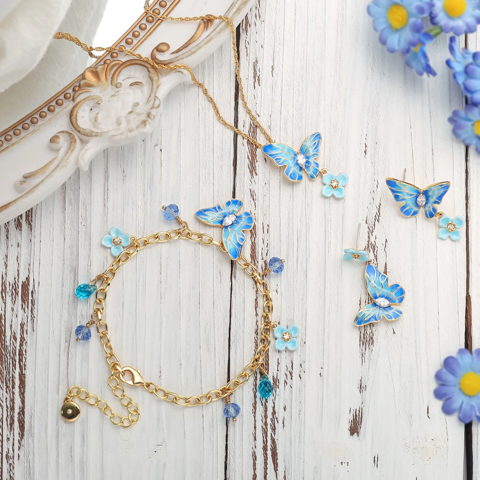 Blue Morpho Butterfly Bracelet