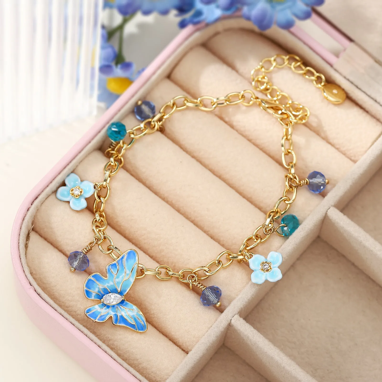 Blue Morpho Butterfly Bracelet