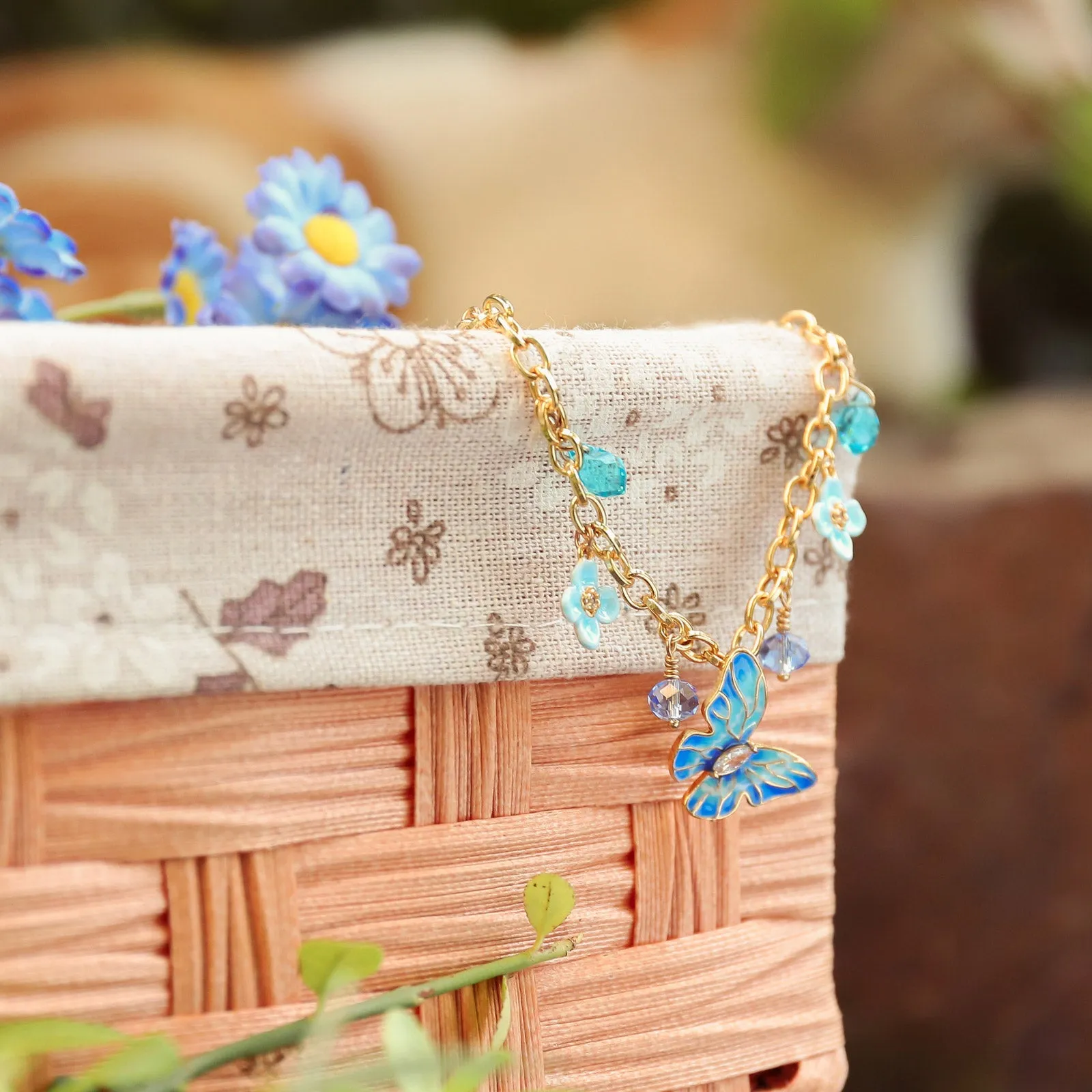 Blue Morpho Butterfly Bracelet