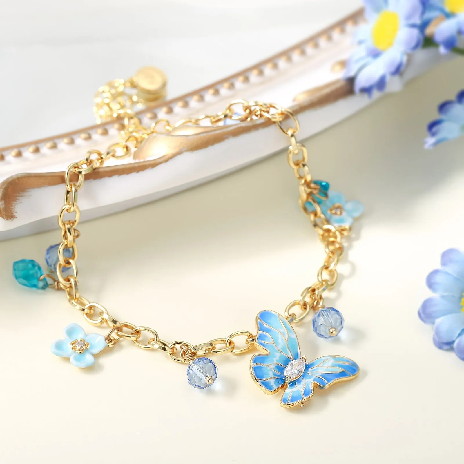 Blue Morpho Butterfly Bracelet