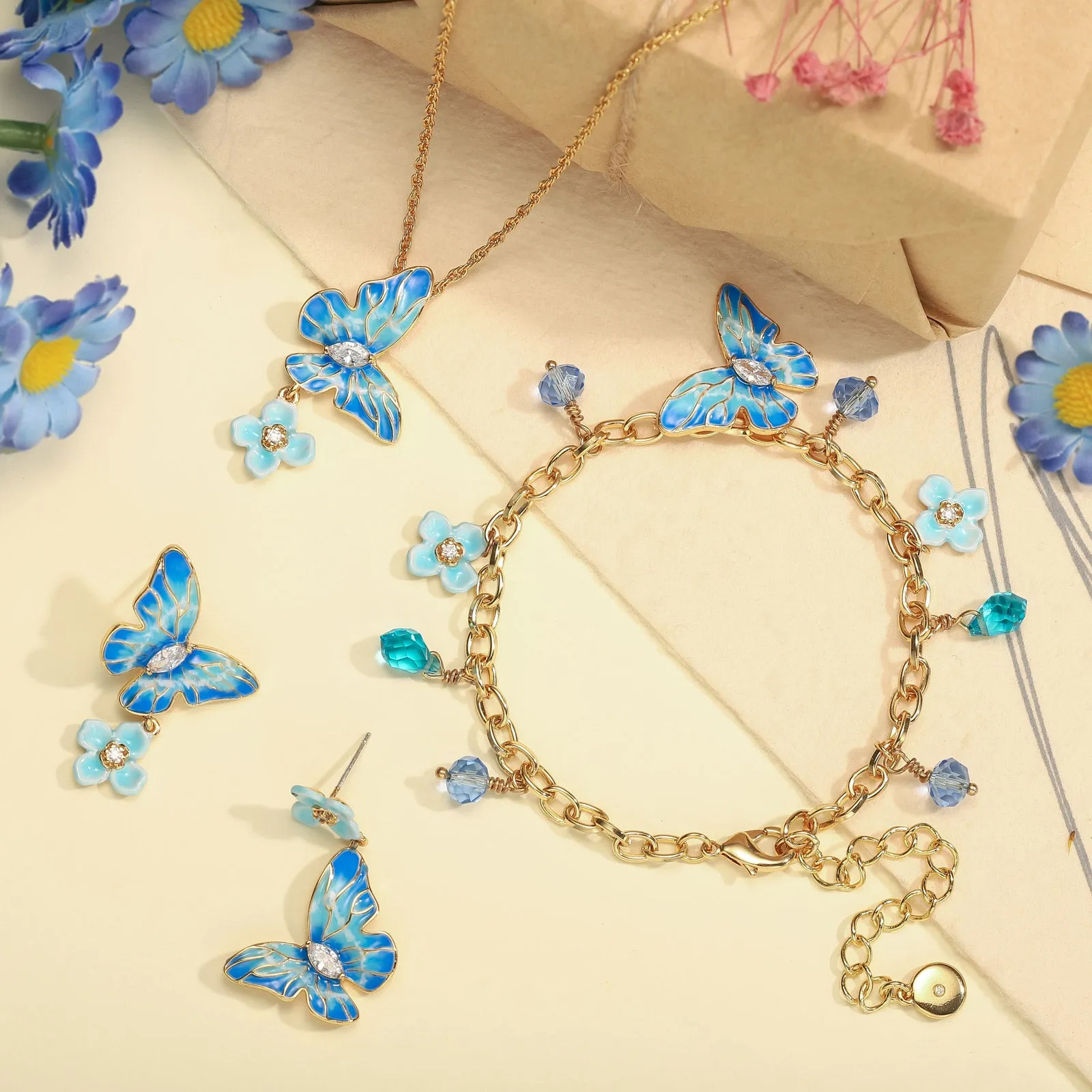 Blue Morpho Butterfly Bracelet