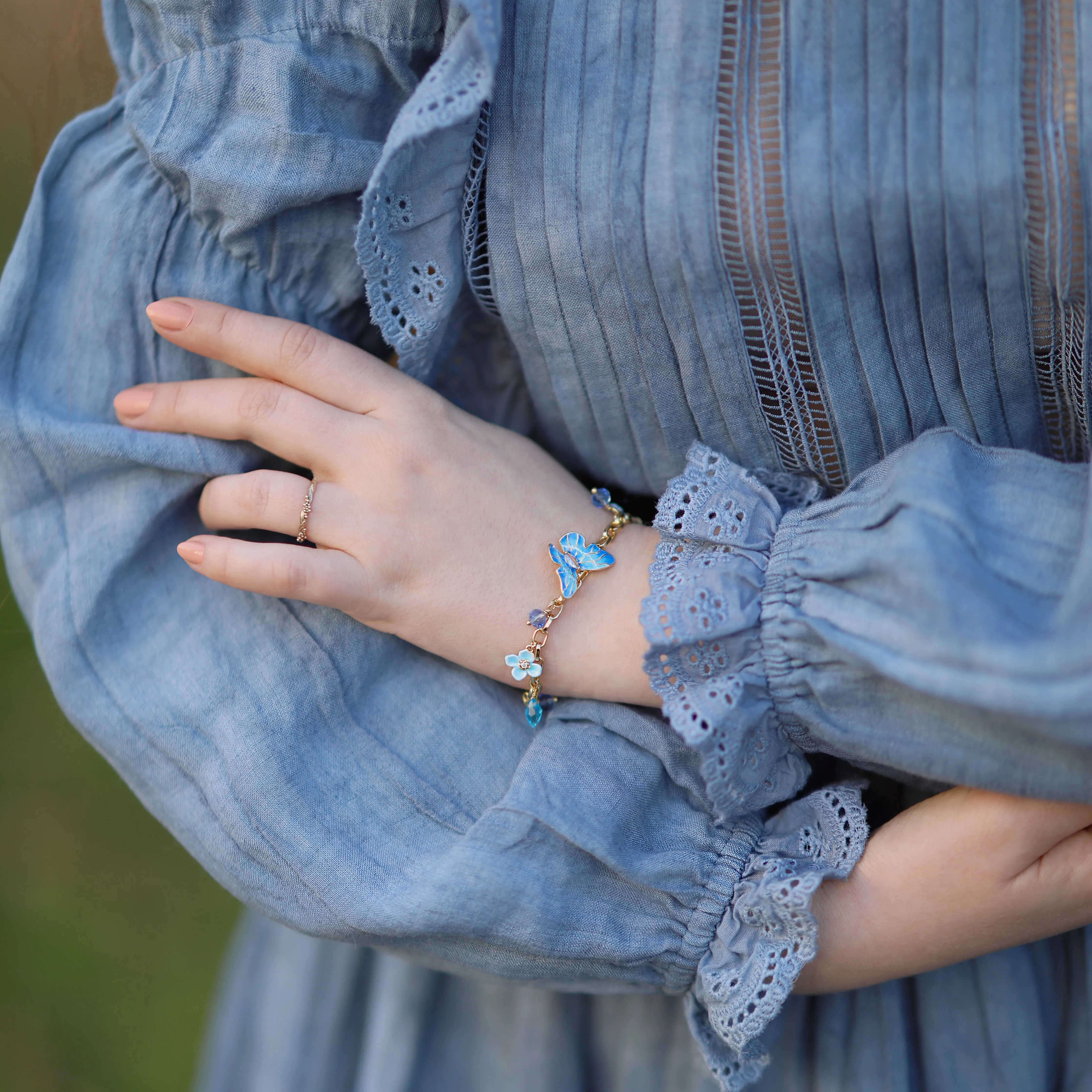 Blue Morpho Butterfly Bracelet