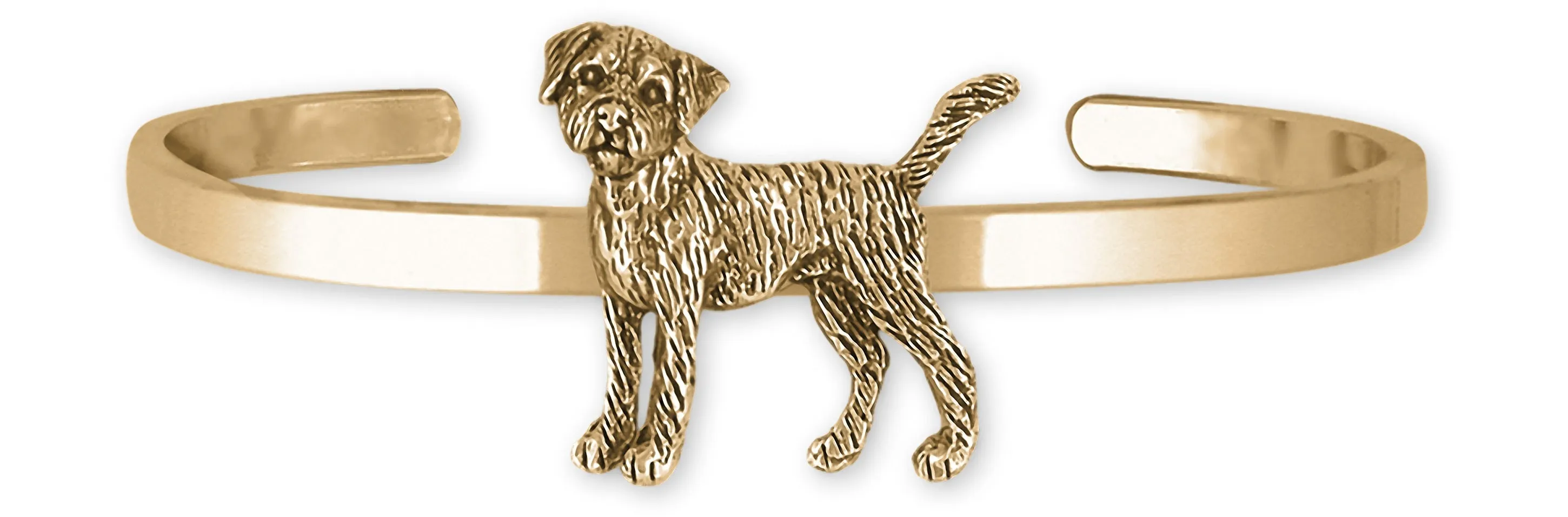 Border Terrier Jewelry 14k Gold Vermeil Handmade Border Terrrier Bracelet  BDT1-CBVM