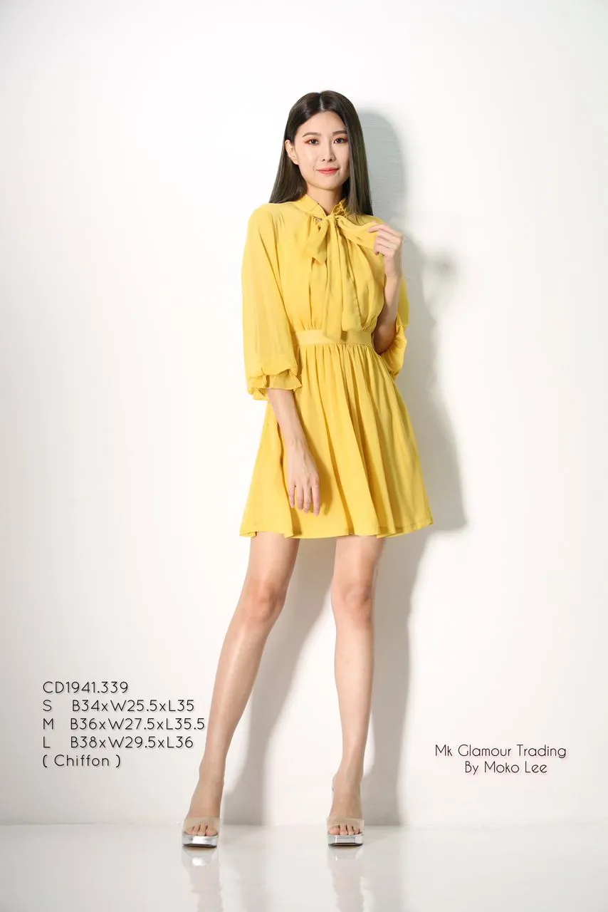 Bow Tie Romantic Chiffon Dress