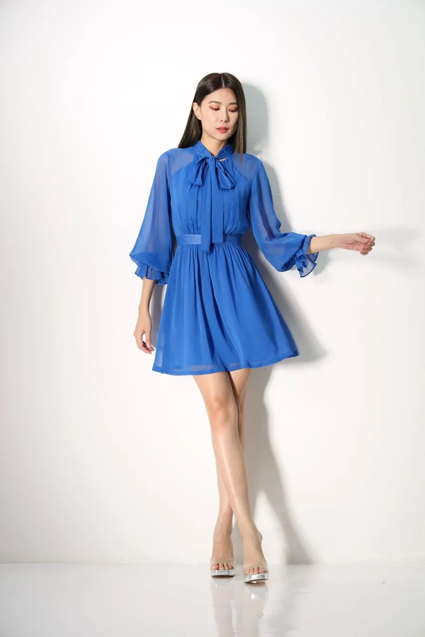 Bow Tie Romantic Chiffon Dress