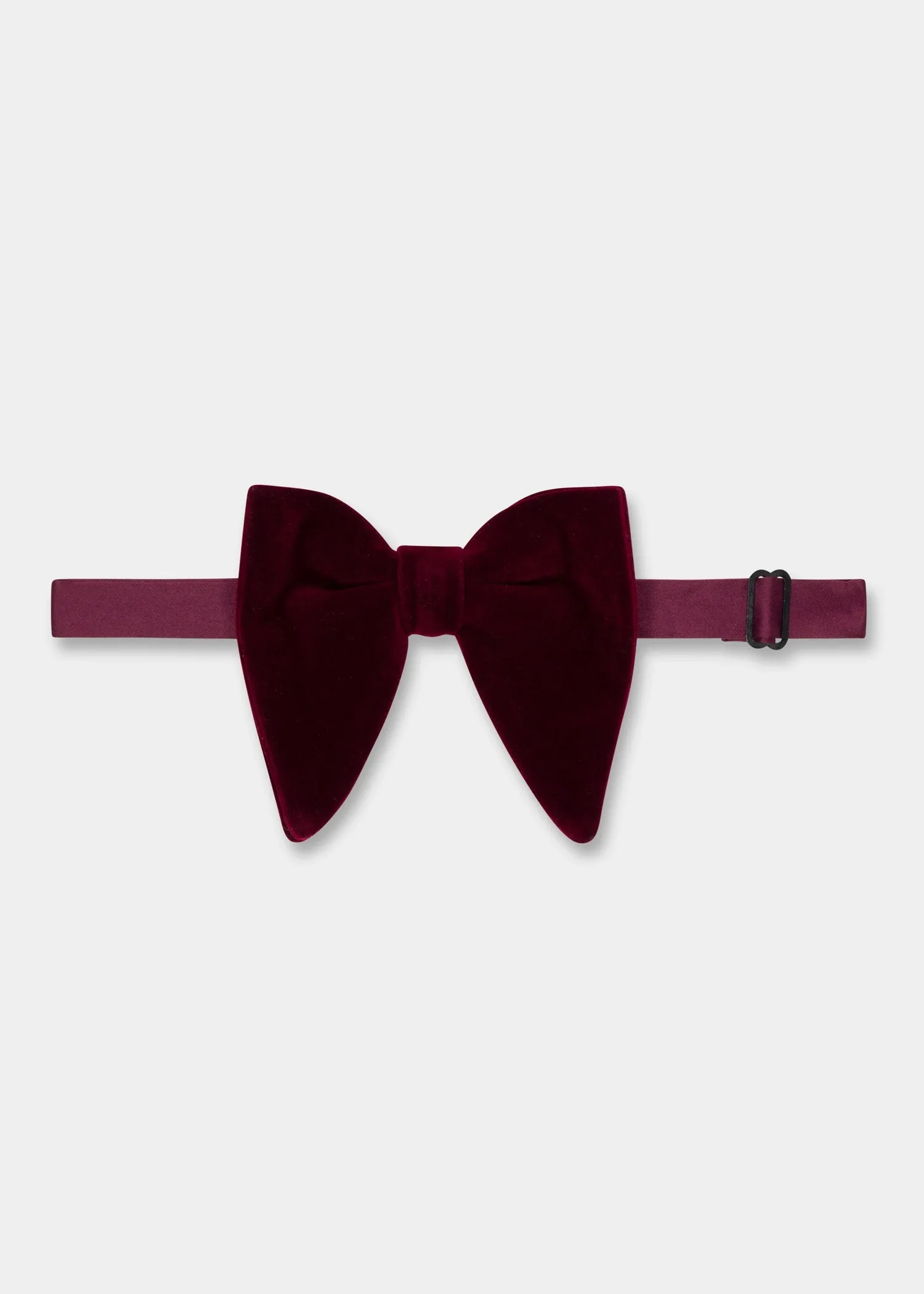 Burgundy Velvet L Bow Tie