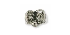 Cairn Terrier Ring Jewelry Sterling Silver Handmade Dog Ring CNWT30-R