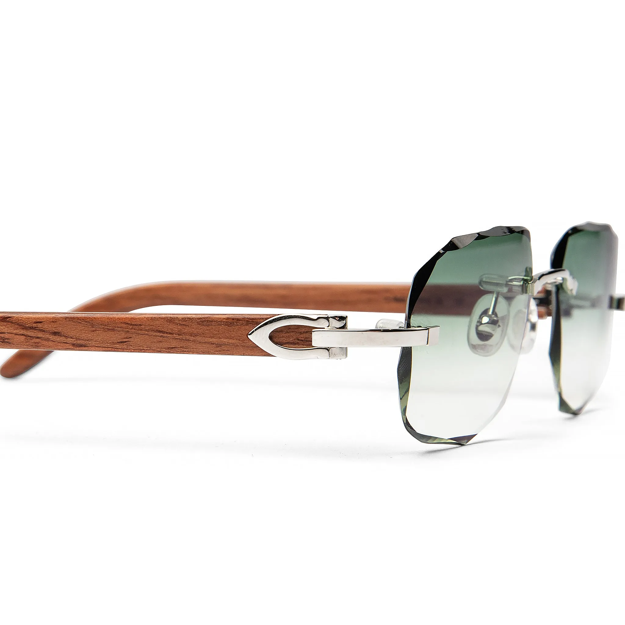 Cartier Eyewear Custom CT0052O-009 C Decor Rimless Sunglasses