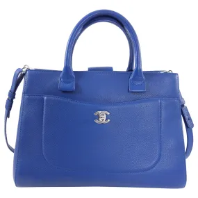 Chanel Blue Small Neo Executive Tote Two Way Bag