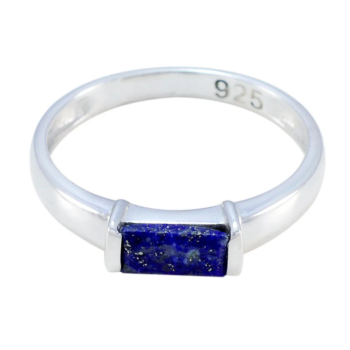 Charming Gem Lapis Lazuli 925 Sterling Silver Rings Spoon Jewelry