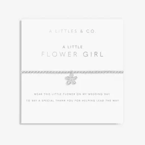 Children's A Little 'Flower Girl' Bracelet in Silver Plating