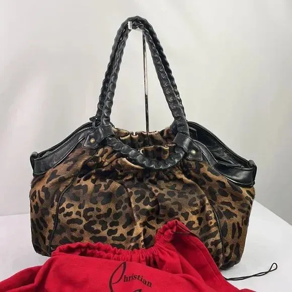 Christan Louboutin Large Animal Pony Satchel Bag