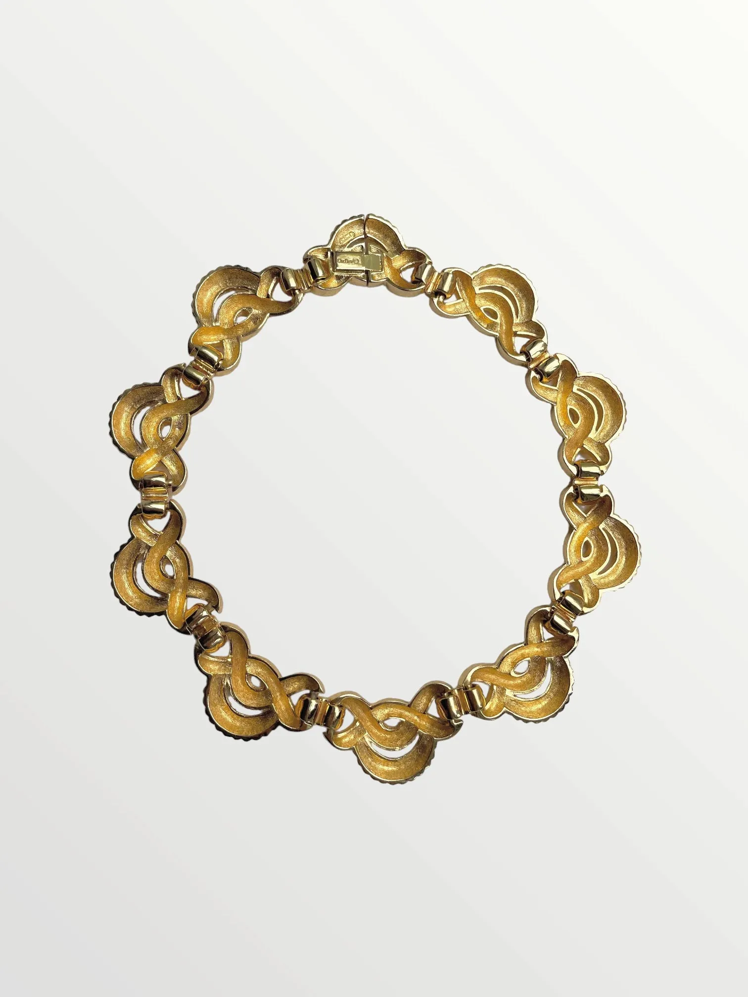 Christian Dior Gold Plated Woven Necklace