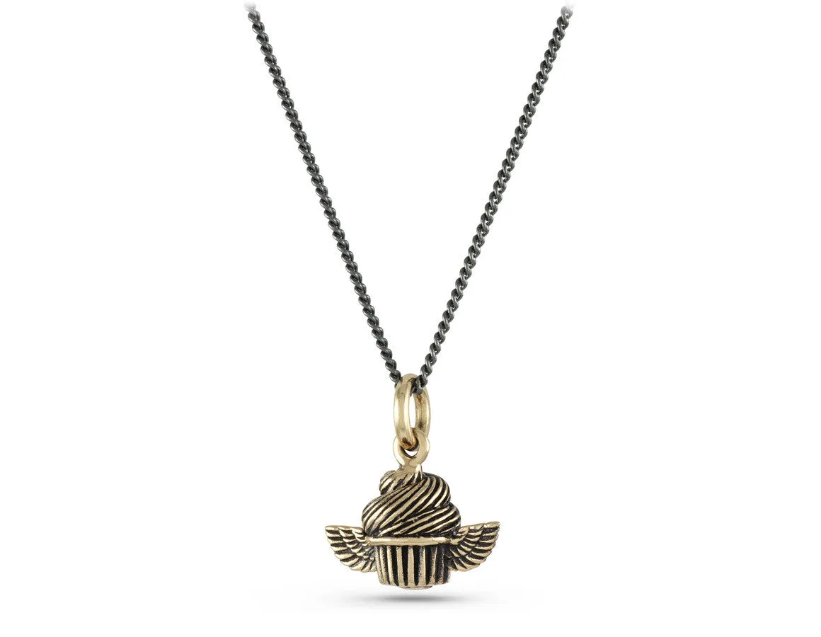 Cupcake Necklace - Bronze