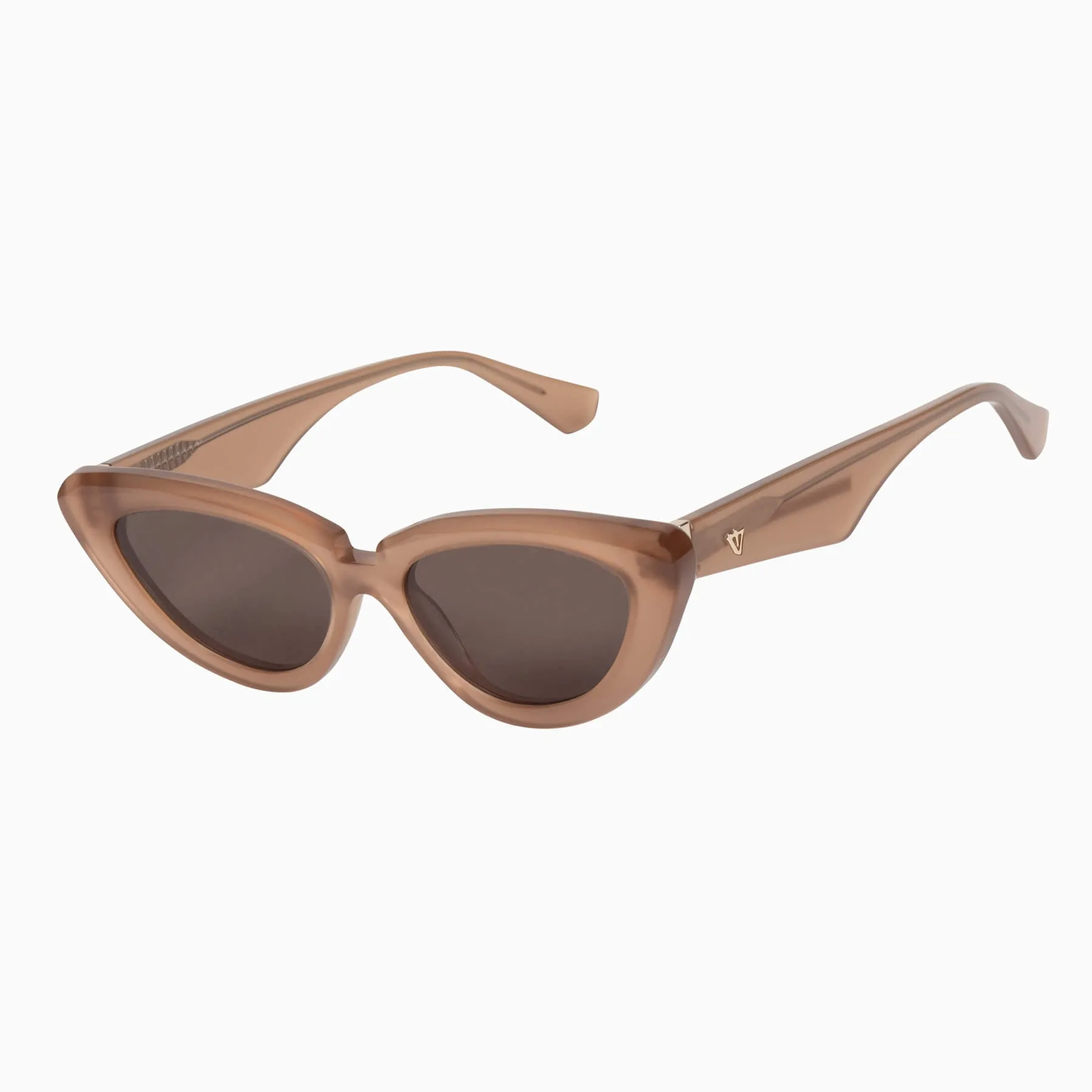 Dayze | Sunglasses - Chestnut w. Gold Metal Trim / Brown Lens