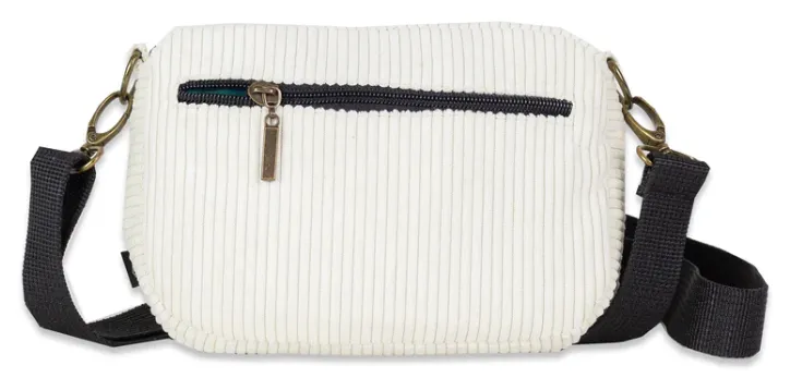 EMENTA SB - FLUFFY PATCH CORDUROY BAG - WHITE