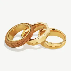 Fuliwa Teak Stacking Rings