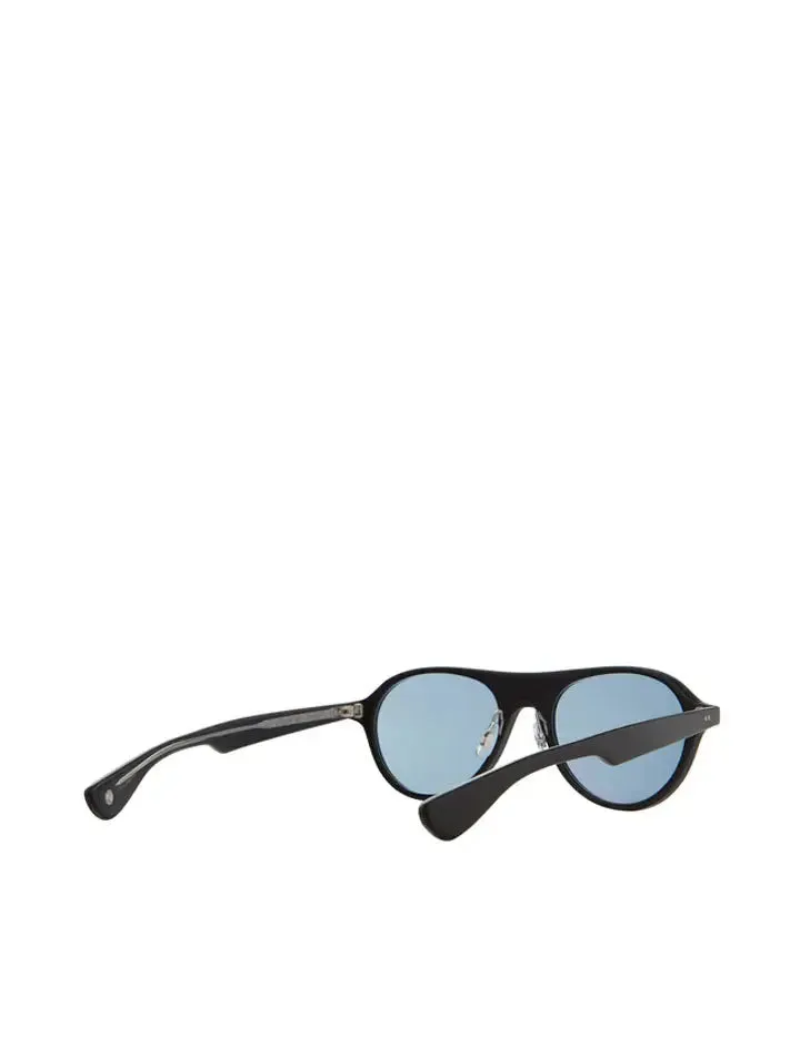 Garrett Leight Lady Eckhart 50 Sunglasses Matte Black/Pacifica