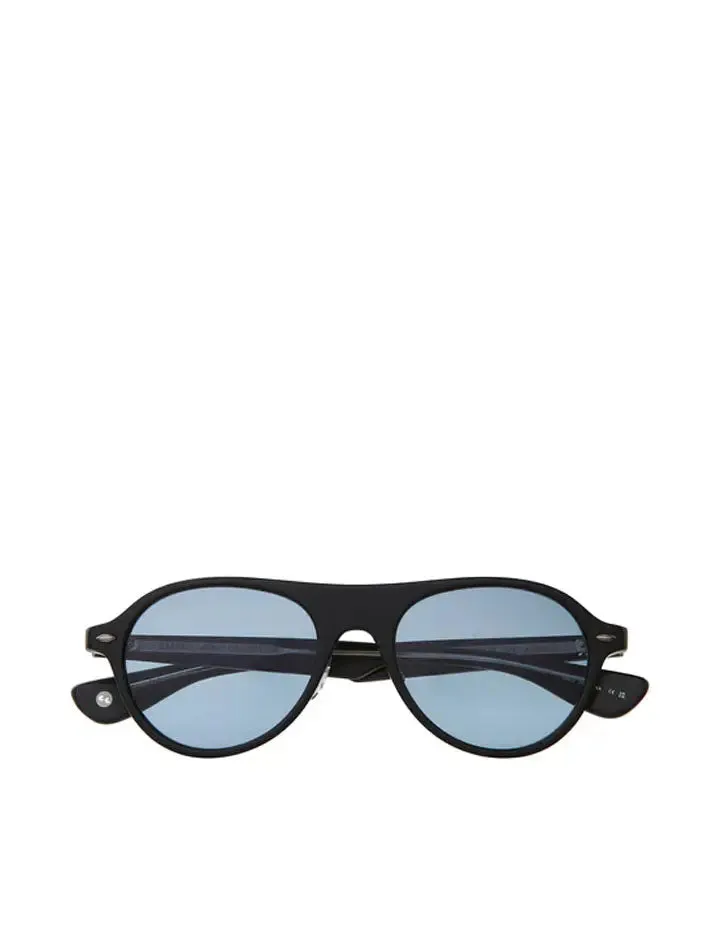 Garrett Leight Lady Eckhart 50 Sunglasses Matte Black/Pacifica